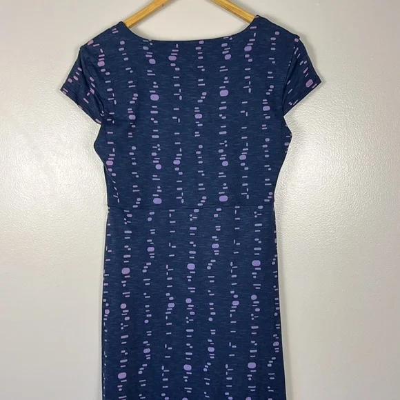 Toad&Co Rosemarie Navy and Light Blue Jersey Knit Dress Size Small EUC - Picture 11 of 16